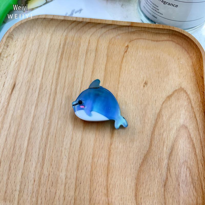 Hobby Marine Acetate Claw Clips: Cute Starfish, Jellyfish, Shark, Cartoon Side & Bun Clips for Women