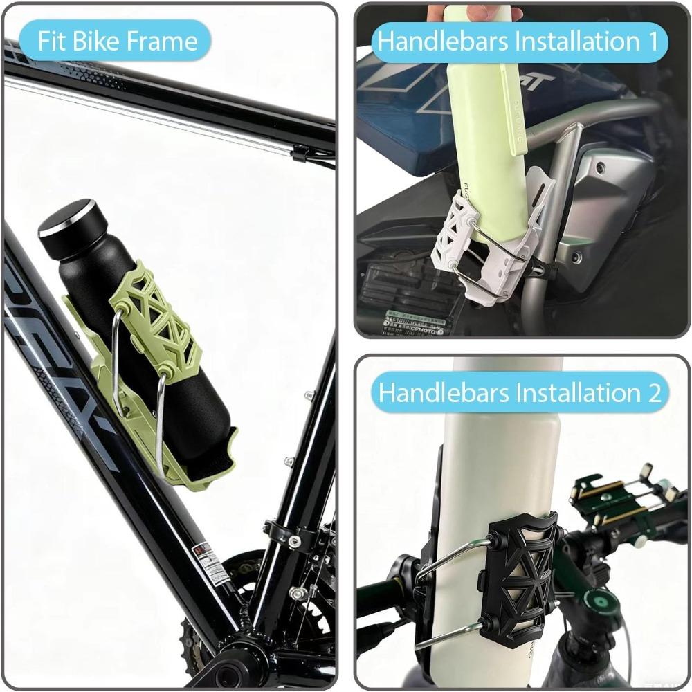 Hollow Out No Drilling 360 Rotating Self Adaptive Cup Holder Bicycle Motorcycle Electric Scooter Bike Water Bottle Mount Stand
