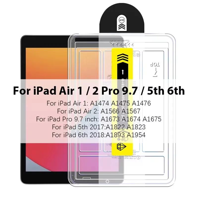 Tempered Glass For iPad Air 13 11 5 4 Pro 13 11  A16 11th 2025 12.9 10th 9th Mini 7 6 HD Screen Protector Film Easy Install Tool