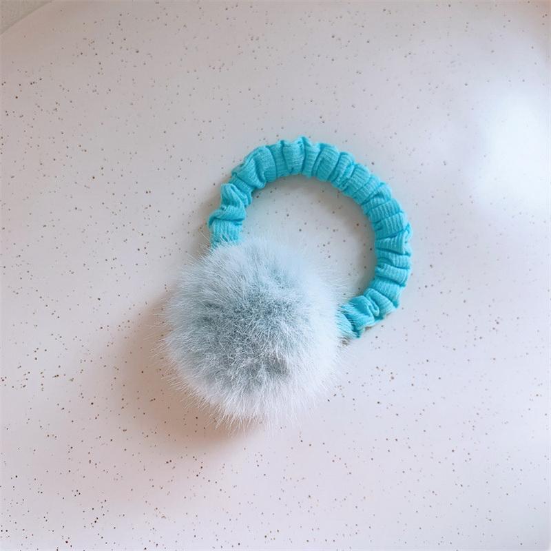 Cute Furry Hair Clip For Kids Fluffy Ball Barrette Girls Plush Hairclip Baby Pompoms Hair Tie Elastic Hair Rope Headdress