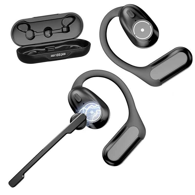 

Earaku MicCuff Bluetooth headset [for business elites/removable microphone open ear type] Bluetooth5.4 earphones for calls omnidirectional Dual use