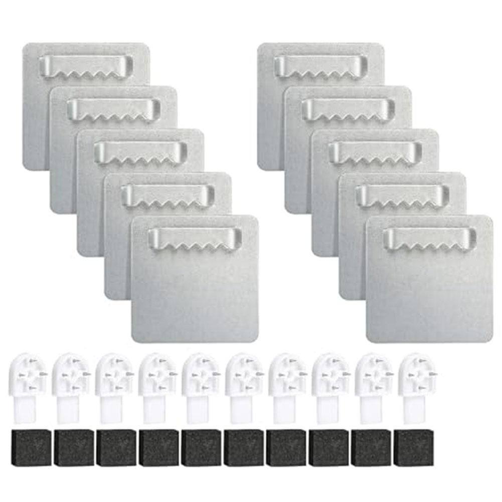 Spiegel-Fotorahmen-Haken, Rahmenaufhänger mit selbstklebendem Badezimmerglasspiegel, zum Aufhängen von Uhren, Bildern, Wandhaken, Hardware-Zubehör