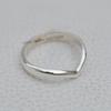 Sterling Silver Chevron Ring, Handmade Stackable Thumb Ring