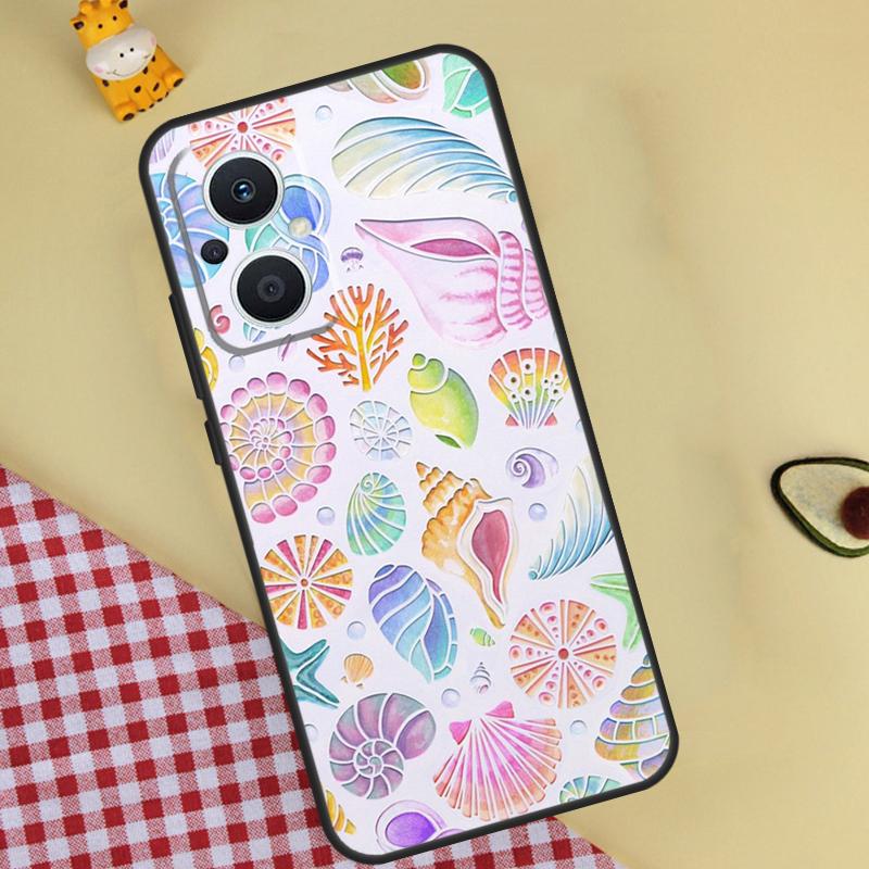 Sea Shells Phone Case For OPPO Reno 12 12F 13 13F 11 8T 7 8 10 Pro OPPO Find X8 X6 Pro X3 X5 Lite Cover