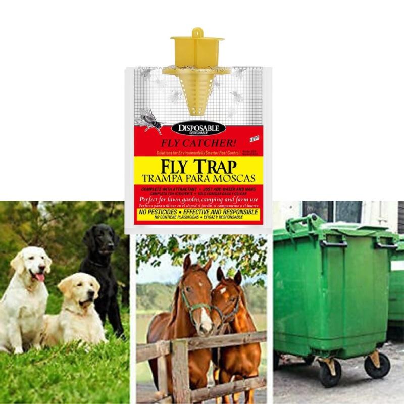 Spdak Fliegenfallen Outdoor Fliegenfallenbeutel Effektiver Fliegenfänger für den Außenbereich 214x198mm Größe