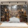 Weihnachts-Hintergrund Fotografie Winter Schnee Weihnachtsbaum Dekoration Neujahrsparty Erwachsene Kinder Foto Hintergründe Banner Requisiten