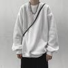 Unisex Crewneck Sweatshirt - Loose Fit for Spring and Autumn, Solid Color, Long Sleeve, Trendy and Versatile.