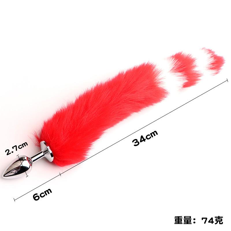 Anal Sex Toys Set Sexy Plush Cat Ear Headband Tail Plug Includes Butt Plug Ear Clip for Couple Training Fox Tail Bondage Gear