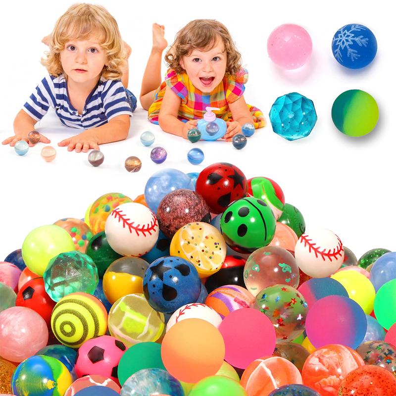 12 Pz Palline Rimbalzanti 25mm Elastiche Galleggianti sull'Acqua Plastica Bambini Interno Esterno Palla Sportiva Giochi Multigiocatore Ricompense per Bambini TMZ