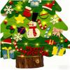 DIY Felt Christmas Tree For Kids Winter Holiday Children Activity Craft With String Lights Felt Christmas Tree Set With
