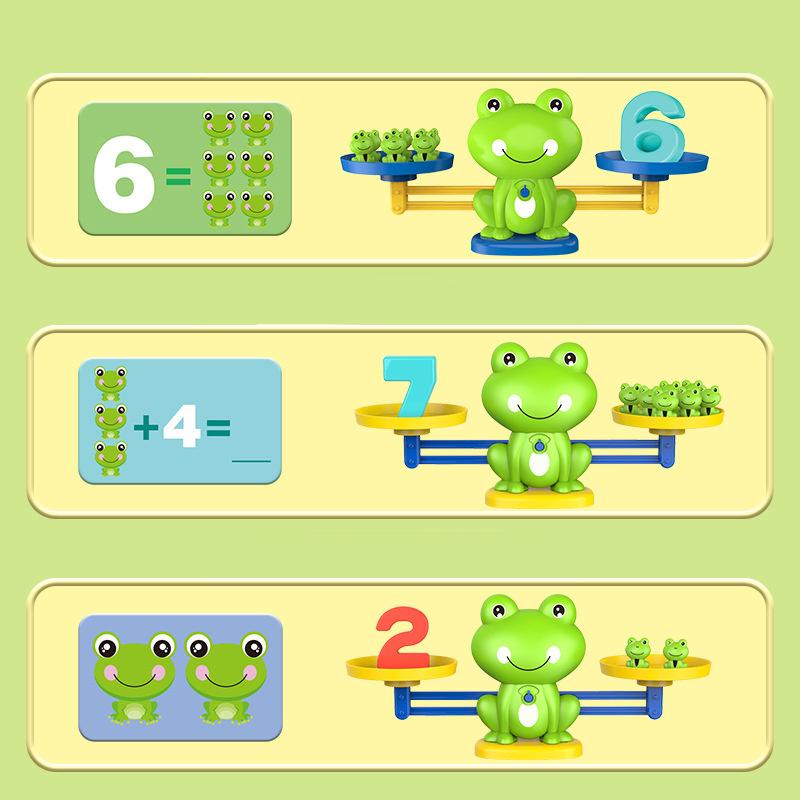 Kinder Digitales Frosch-Waage-Spielzeug Frühe Bildung Puzzle Addition und Subtraktion Aufklärung Waage Mathematik Lehrmittel