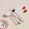 Cartoon Stainless Steel Cutlery Sets Portable Travelling Dinnerware Set School