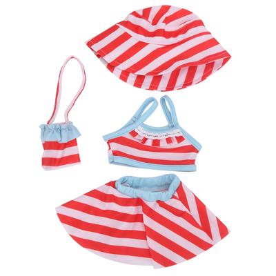 18 Zoll Babypuppenkleidung Badeanzüge Babypuppenoberteile Rock Hut Umhängetasche Badeanzug