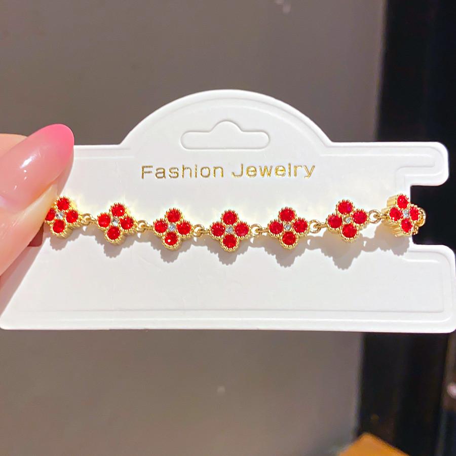 Floral Pendant Wristband With Stainless Steel And Diamond Accents For Women