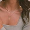 Elegant CZ Stone Paved Crosses Necklace Exquisite Crosses Pendant Necklace Jewelry with Shimmering Zircon Embellishment
