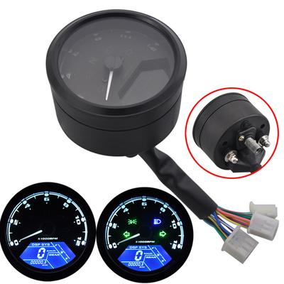 Universal Motorcycle LCD Digital 12000rpm Speedometer Backlight Odometer Instrument 2-4 Cylinder Tachometer Digital Dash Panel