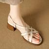 Women's Shoes Summer New Elegant Large Size Mid Heels Sandals Outside Comfortable Soft Soled Open Toe Women Sandals