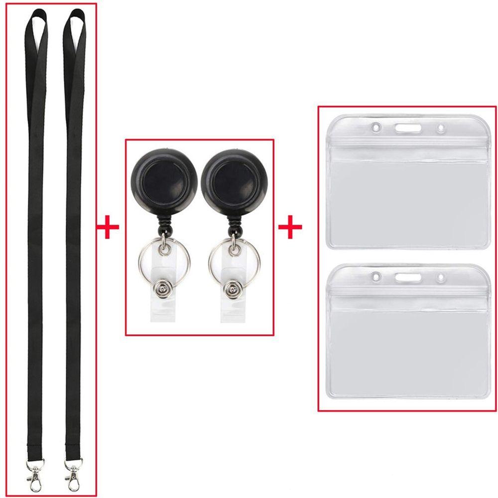 Card Badge Clip ID Card Holder Name Card Holder Retractable Badge Holder Badges Set Lanyard