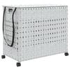 VidaXL Panier à linge avec roulettes blanc 66x35x60 cm résine tressée 372048