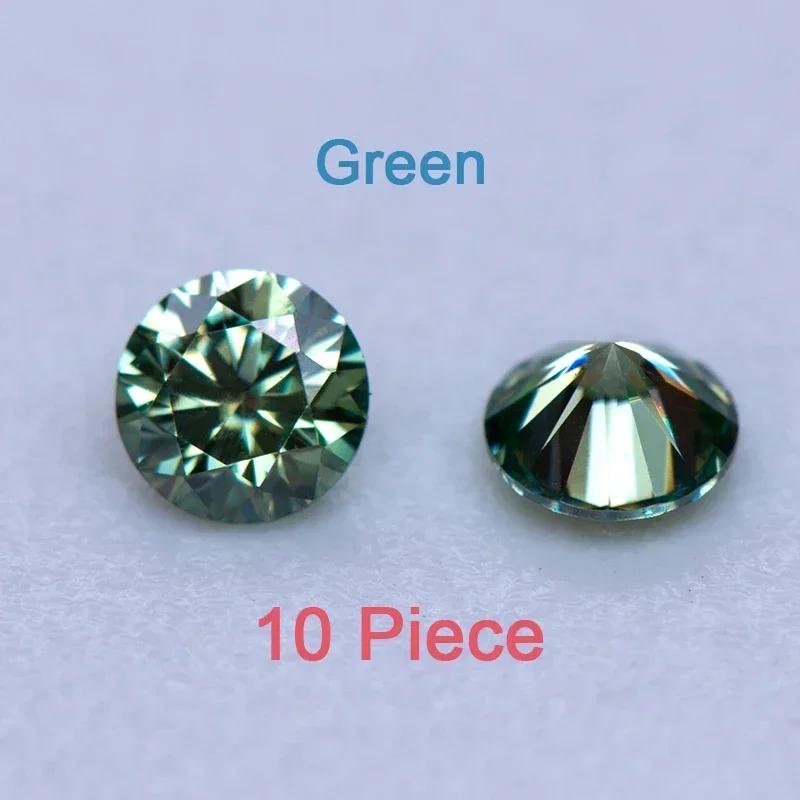 Pedras de Moissanite Múltiplas Cores Formato Redondo Tamanhos Pequenos 3,0-4,5mm VVS1 Diamantes de Laboratório Presente para Fazer Joias DIY
