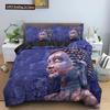 Buddha Bedding Set Indian Religion Buddhism Meditation Mandala Duvet Cover Smile Buddha Floral Soft Quilt Cover Queen King Size
