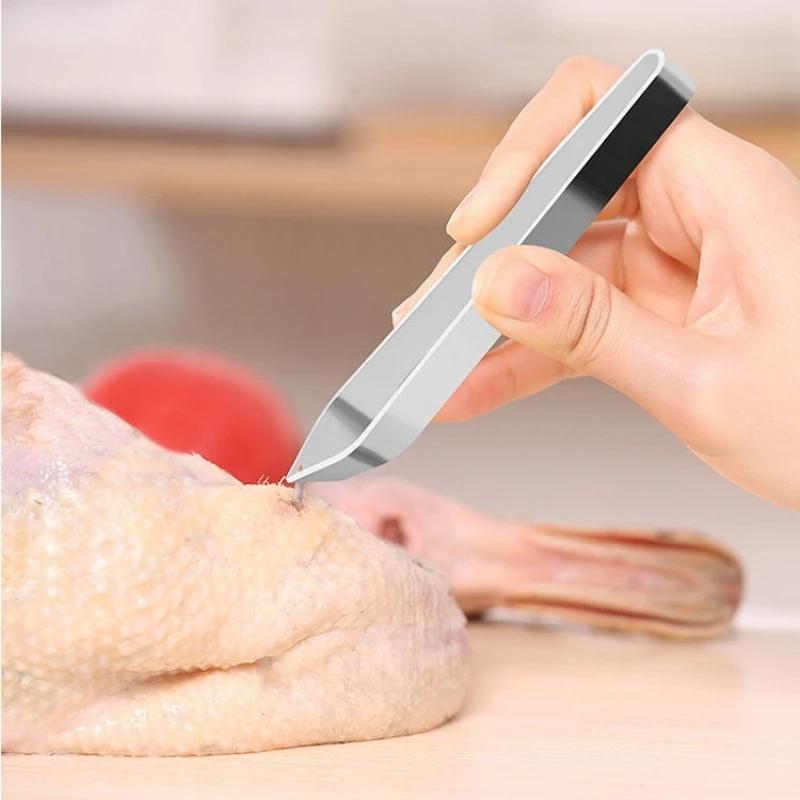 1 ks Nerezové pinzety na rybí kosti Klipy Extraktor kostí Kleště na odstraňování rybích kostí Extrakční klipy Kuchyňské nářadí Příslušenství