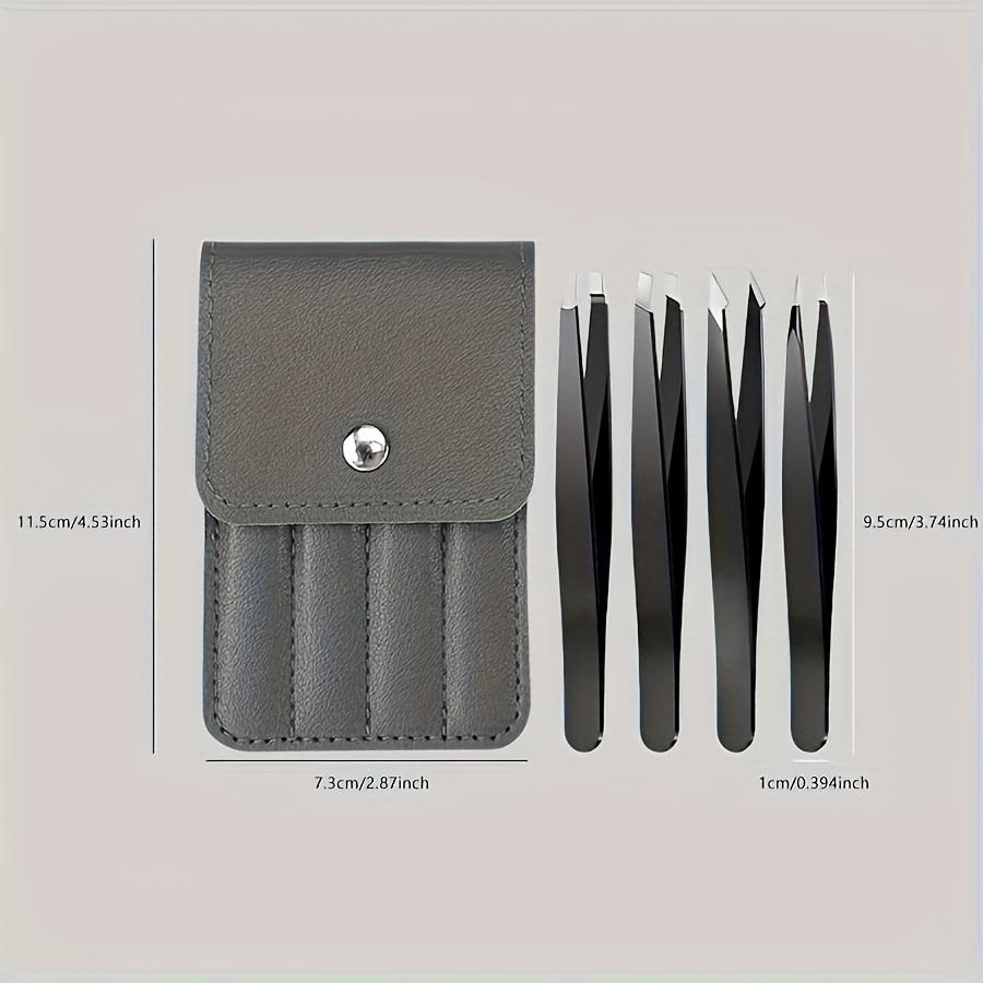 Xiaomi 4pcs Precision Stainless Steel Tweezers Set for Eyebrow Grooming, Facial Hair Removal Ingrown Hair, Splinter & Tick Removal