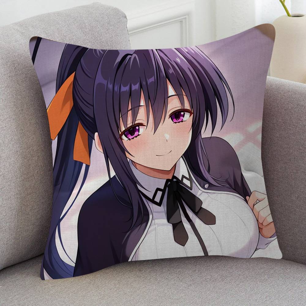 Anime High School D D Cartoon Series Square Pillowcase Soft Waist Sofa Cushion Cover Bedroom Room Pillowcase