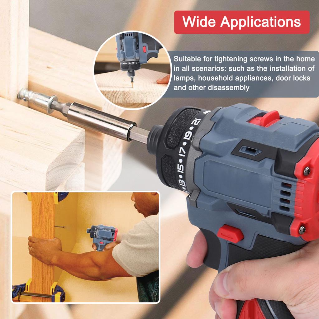 21V Multi function Electric Screwdriver 55Nm  Brushless Motor Practical Screw Driver for Home Appliances Furniture