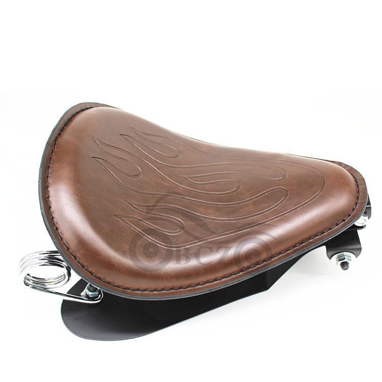 Harley Motorcycle Retro Spring Seat & Flame Cushion Bag Set Variant 1