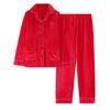 Autumn And Winter Wedding Pajamas Women'S Coral Fleece Fleece Thickened Winter Flannel Red Natal Year Bridal Suit