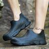 Men's Water Shoes Low Top Rain Boots EVA One-Piece Waterproof Anti-Slip Shoes Kitchen Upper Oil-resistant Rubber Surgical Shoes