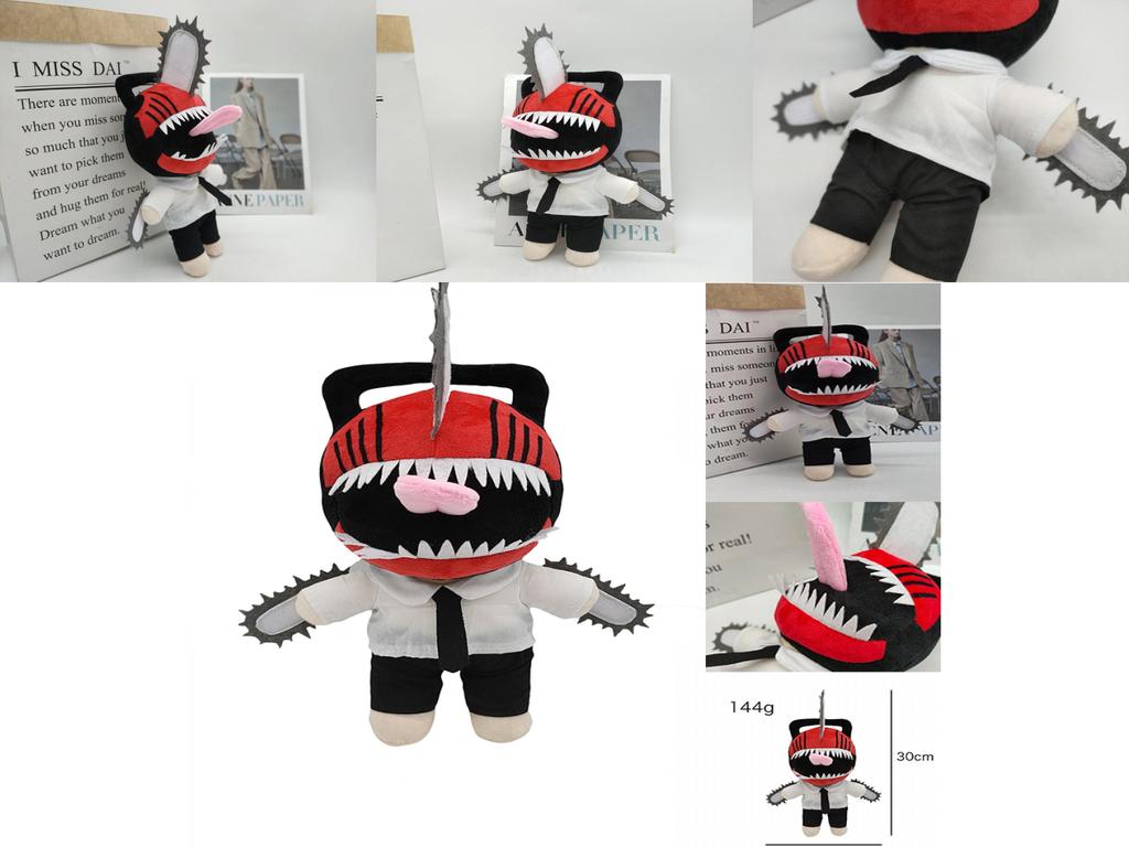 Denji Chainsaw Man Plush Toy For Anime Fans Eco-friendly Pp Cotton Material 30cm Size Perfect Decoration