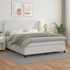 VidaXL Slat Bed Base with Mattress, Upholstered Bed, Double Bed, Adult Bedroom Interior Bed, Modern, 3128926