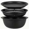 HOTOZON Colander Bowl and Sieve 24cm Diameter 3-Piece Set,