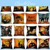 High-quality Cotton Linen Halloween Cushion Cover With Invisible Zipper