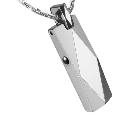 Magnetic Necklace Popular 2 Magnetic Pieces Tungsten Pendant Surgical Stainless Steel Chain 50cm Gift Box Included [MAYA&CANA] Men's <Japanese Design>