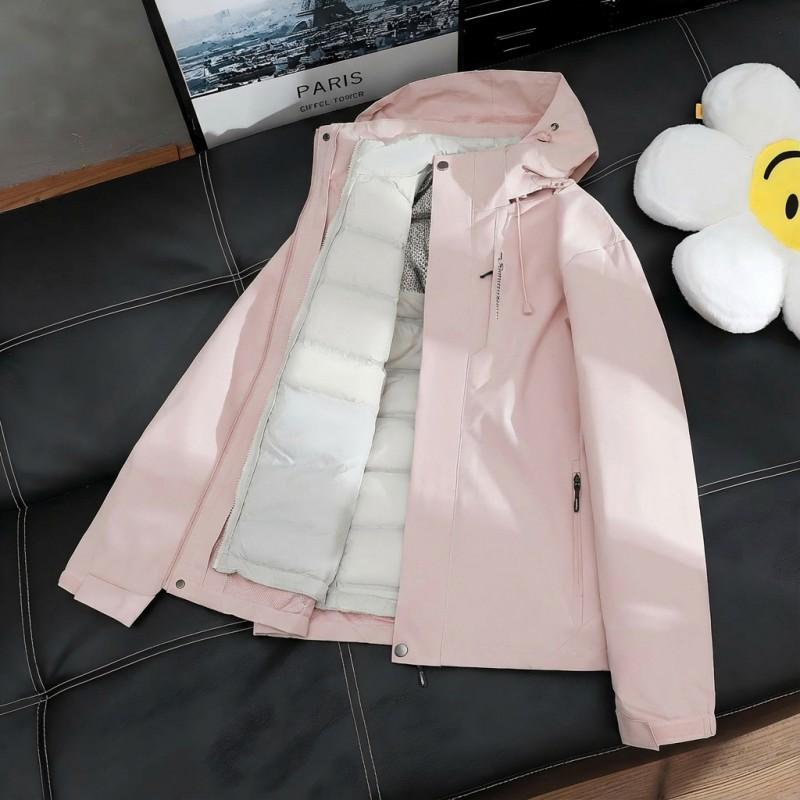 Womens 3-in-1 Winter Outdoor Jacket Removable Down Fleece Liner Windproof Hiking Ski Coat