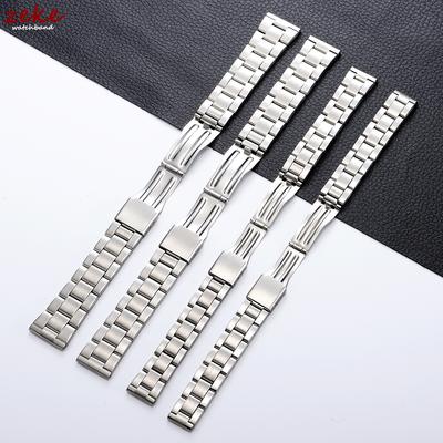 Stainless Steel Watch Band Universal Strap Folding Buckle for Women Bracelet Strap 14mm 16mm 20mm 22mm Watch Belt Accessories