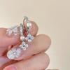 Sparkling Four Leaf Clover Pearl Ear Cuffs For Women Fashion Elegant Rhinestone Earrings
