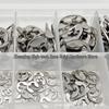 120/200-Piece Stainless Steel 304 E-Clips & Snap Rings Set (M1.5-M10)