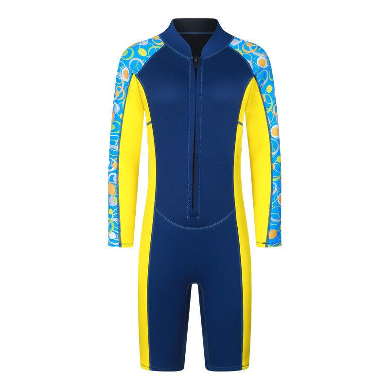 

Новый 3 мм водолазный костюм, цельный купальник, женский серфинговый костюм с длинными рукавами, солнцезащитный костюм с изображением медузы, супертонкая и теплая влажная одежда XXL жёлтый
