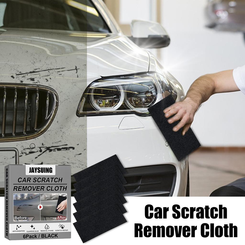 6PCS Car Scratch Wiping Cloth Nano Flash Fabric Car Scratches Water Stain Cleaning Scratch Care Car Maintenance