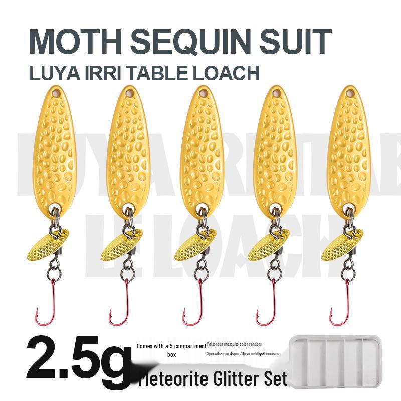 Meteorite Stone Micro Lure: Spinning Sunflower Seed Sequin Hook for Fly Fishing, Rigged for Mandarin Fish with White Stripes