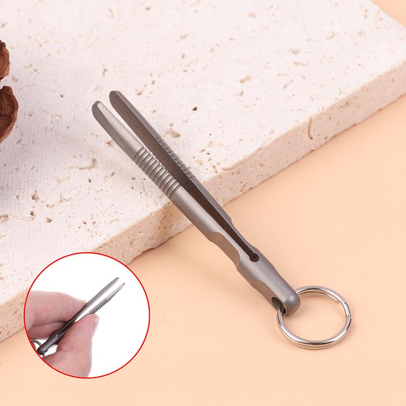 Mini Titan Pinzette Tc4 Titanlegierung Clip Tragbare Pinzette Kneifzange Edc Outdoor Werkzeug Taschen Wartungswerkzeug