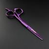 Purple Personalized Hairdressing Scissors - Barber Straight Shears for Bangs