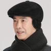 Hat Men's Winter Man Warm Ear Protector Thickened Forward Hat Grandpa Windproof Cap