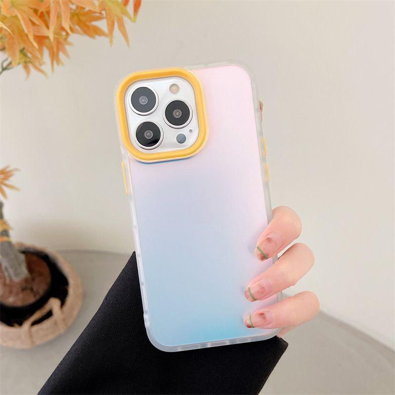 Luxury Anti Shock Laser Matte Transparent Soft Case For iPhone 14 13 12 11 Pro Max XS XR X 8 7 Plus SE3 Lens Protection Cover