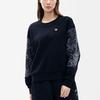 Fila Athletics Leopard Print Knit Sweatshirt Women Sweatshirt Deep-Black A11W211210FBK