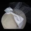 Pillbox Veil Fascinator Hat Tea Party Headwear Veil for Women Lady Black/White